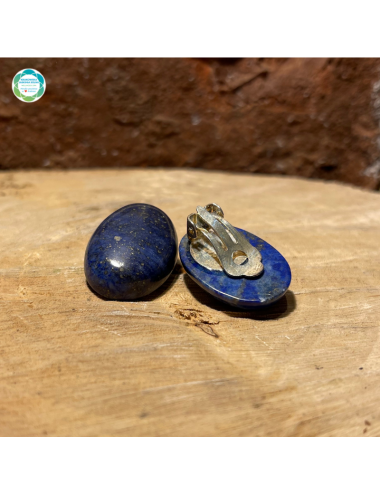 Kolczyki klipsy – lapis lazuli